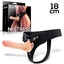 Страпон із силіконовим фалоімітатором Intoyou Bdsm Line Mistress 18 см тілесного кольору